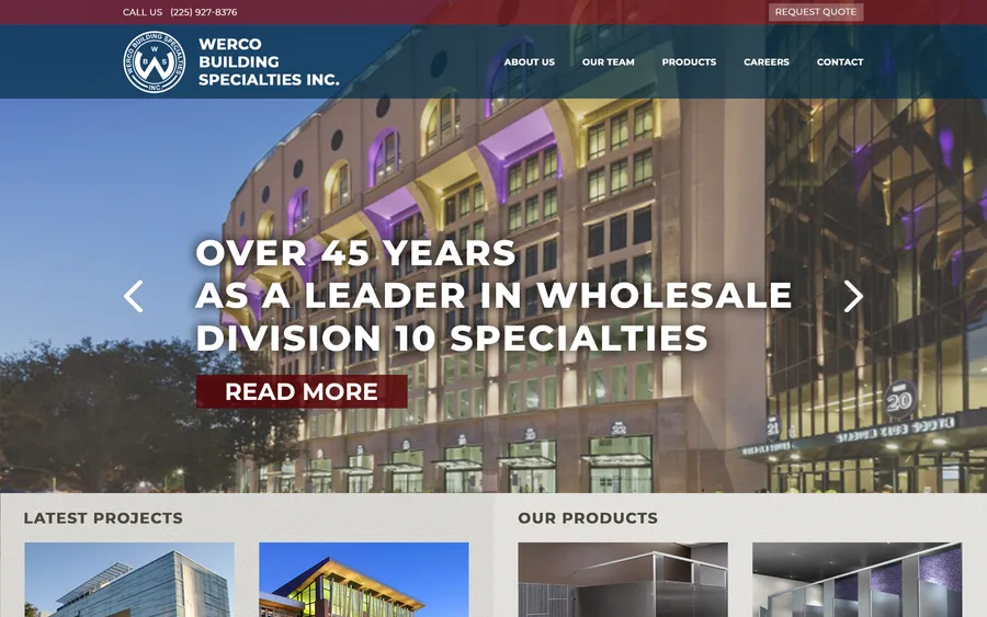 Werco Building Specialties website